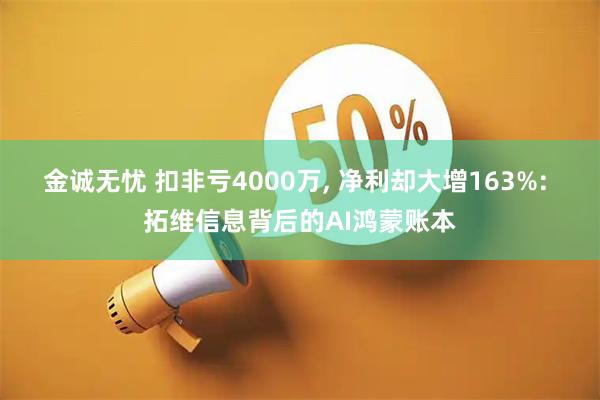 金诚无忧 扣非亏4000万, 净利却大增163%: 拓维信息背后的AI鸿蒙账本